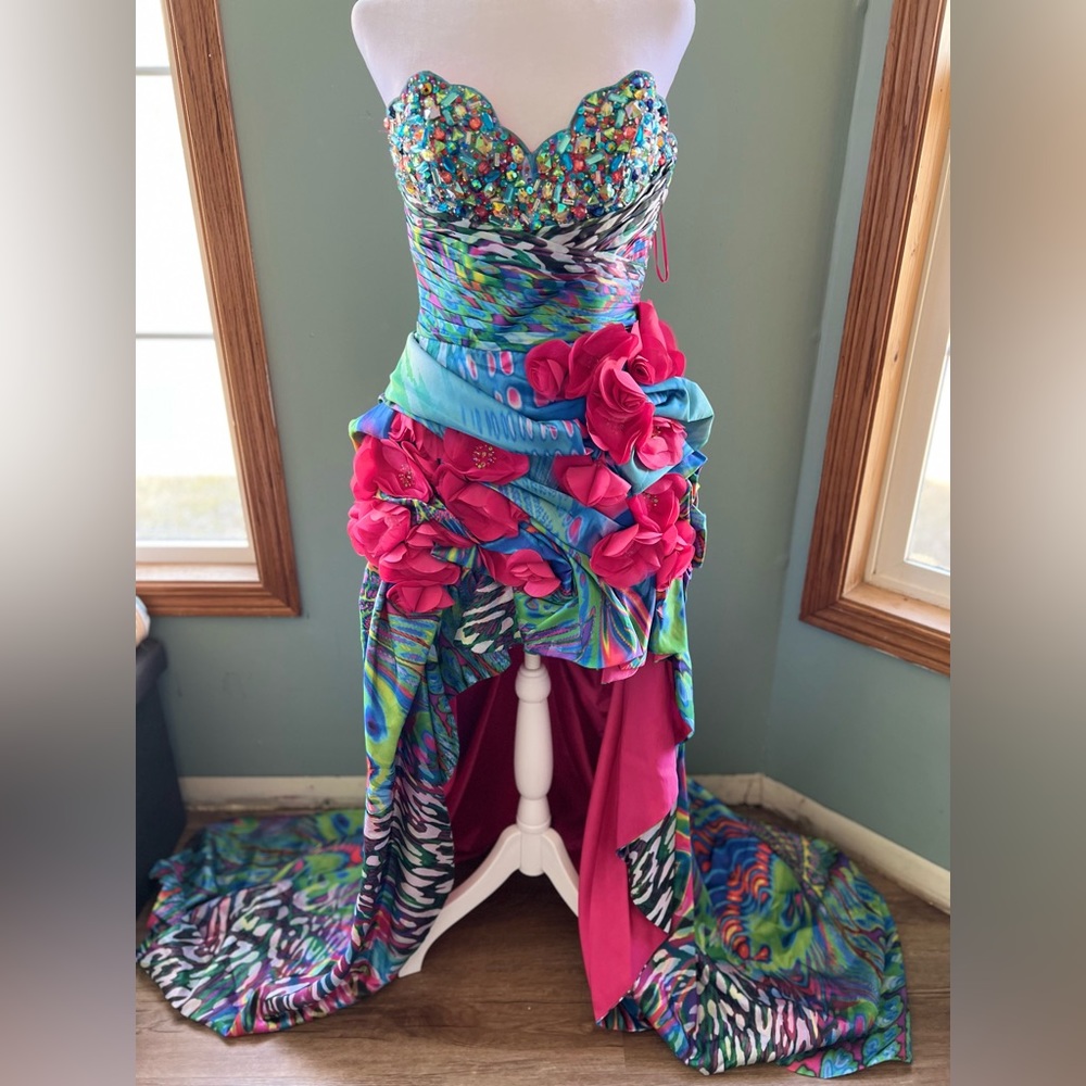 Jovani high low prom dress size 2